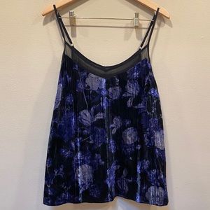 Lucky Brand | Velvet Dark Floral Tank Top
